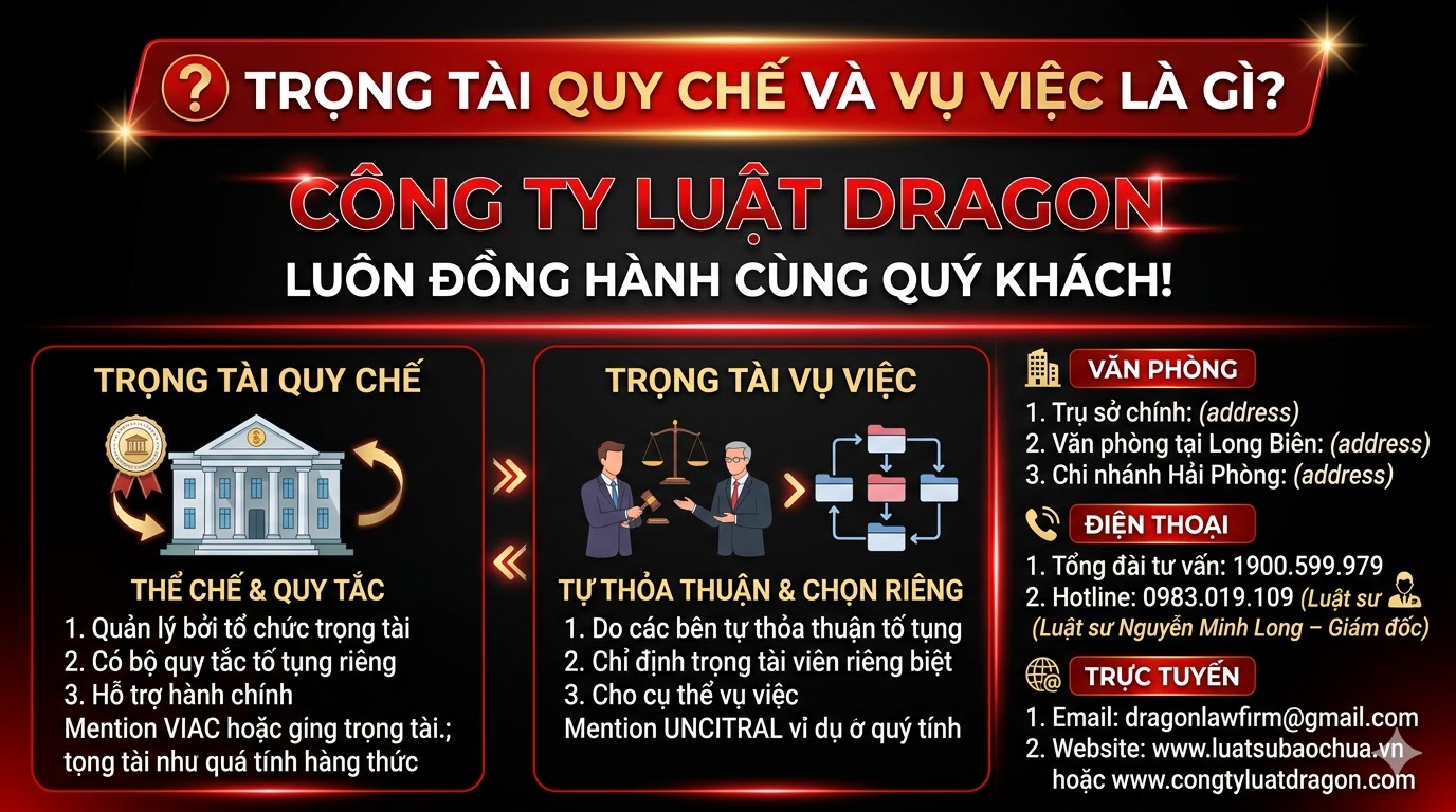 Trọng tài quy chế và vụ việc là gì?